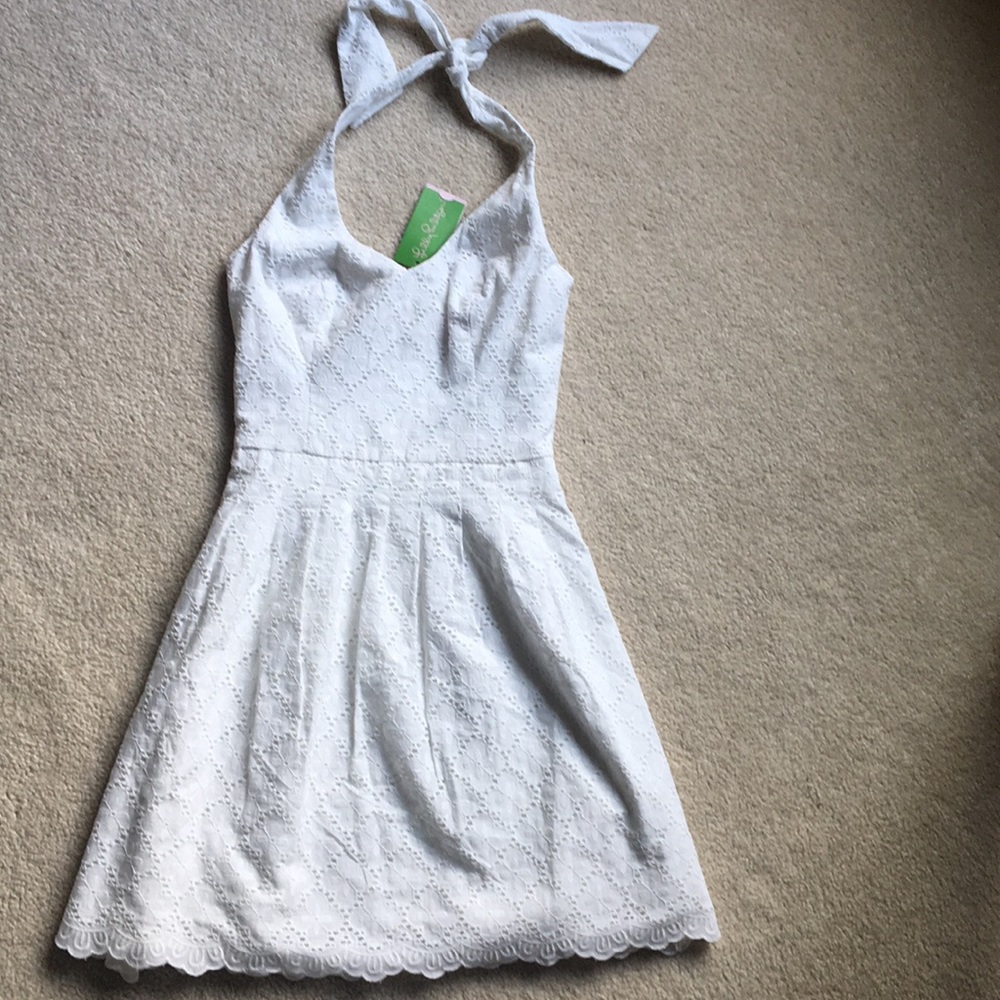 Lilly Pulitzer white halter dress